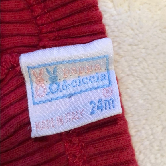 Pappa & Ciccia red knit top and pants 24 months - Picture 6 of 10